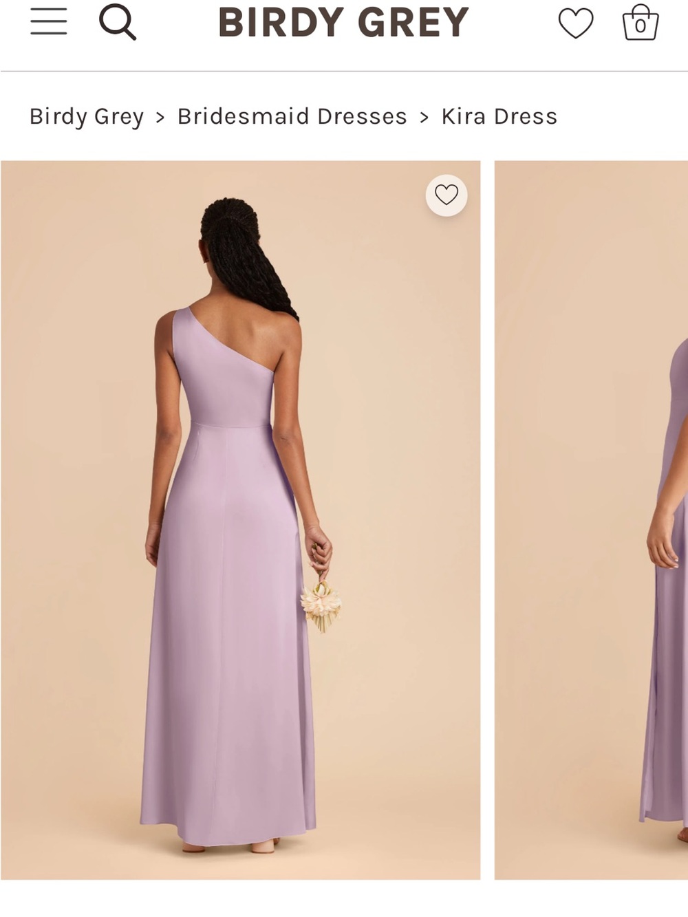 Birdy Grey Kira One-Shoulder Dress in Lavender